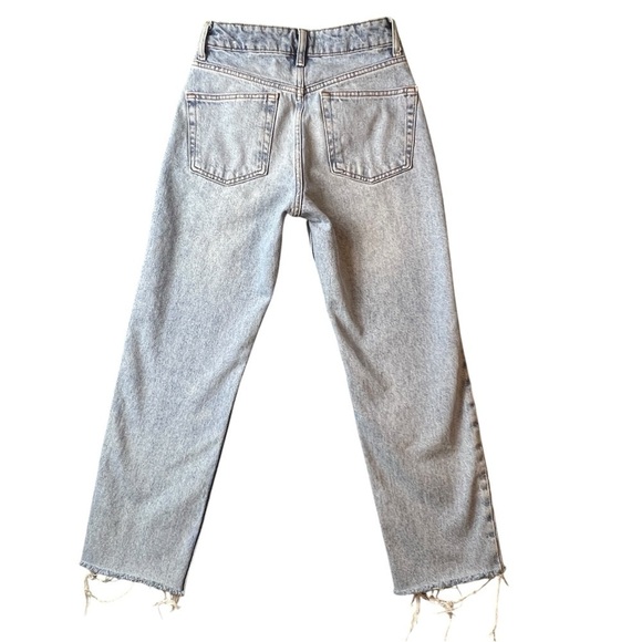 MNG Mango Havana Jeans Women's Size 1 Raw Hem Button closure Cropped - Picture 2 of 12